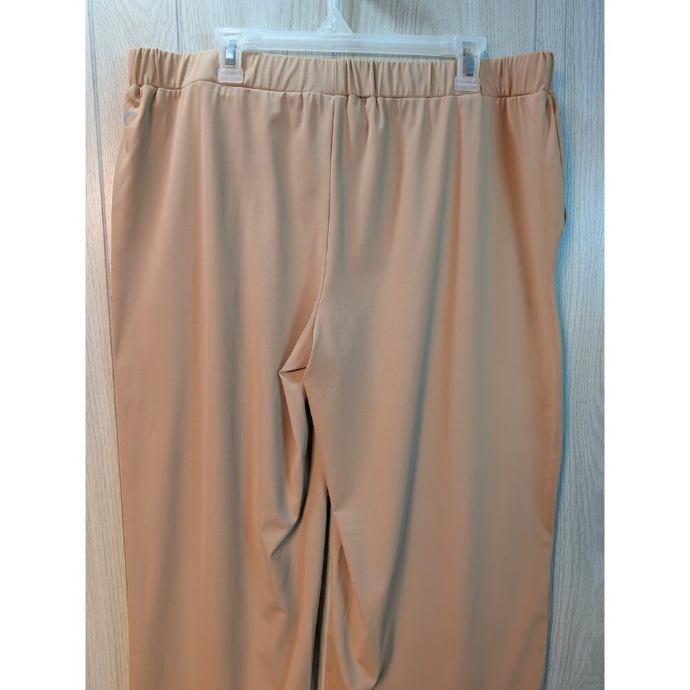 Women Zyia Active Khaki Stretch Pull on Wide Leg Work Flow Pants Size XXL - Picture 5 of 10